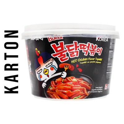 Angebot! Samyang Dukboki Topokki in Cup Hot Chicken Geschmack (16x185g)