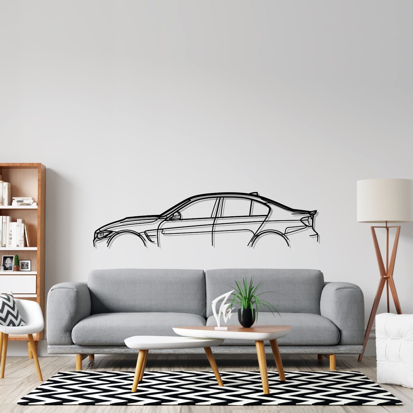 3D Metal Acrylic Car Wall Art BMW M3 F80 USA Silhouette Auto Poster