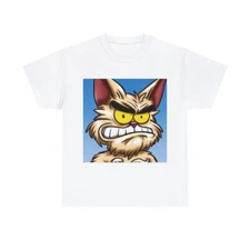 Adult Cat T Shirt Grumpy Cat Art Tee Cool Retro Pet Lover Gift Humor Cartoon