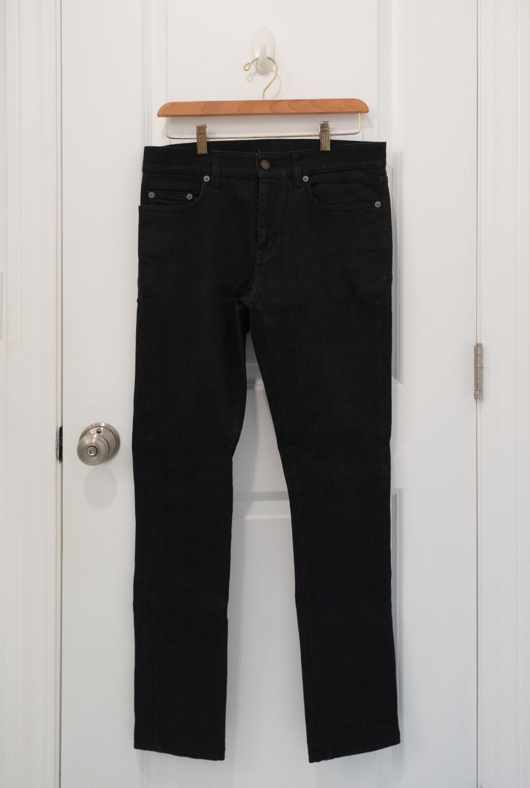 Saint Laurent D10 Mid Rise denim nero taglia 30 uomo