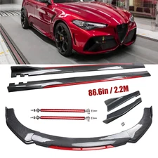 Front Bumper Lip Spoiler Splitter Carbon Fiber For Alfa Romeo Giulia GTA Bod Kit