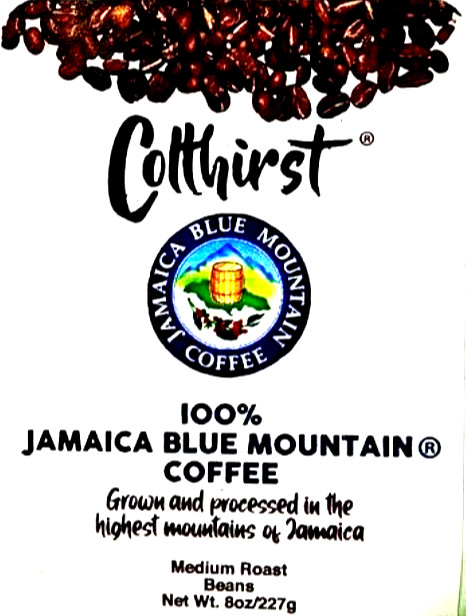 Café Premium 100 % Jamaica Blue Mountain - Directo de Jamaica - Grano de 8 oz
