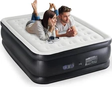 Twin Queen Air Blow Up 16" 18" Inflatable Mattress Airbed with Built-in Pump