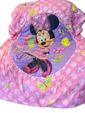 M3 Disney MINNIE MOUSE Pink Floral Butterfly Polka Dot Toddler bed Comforter