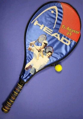 Head Ti Agassi 25 Tennis Racquet + Carry Case Andre Agassi Vintage 90s 3⅞" Grip - Photo 1/4