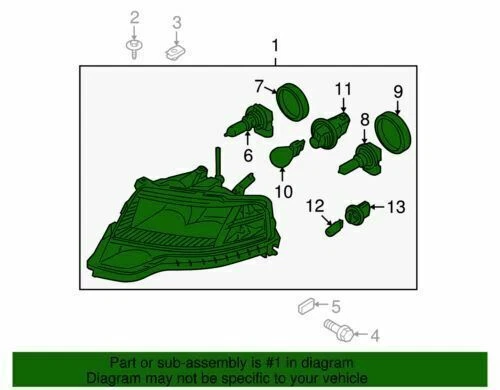 Genuine Ford 2008-2009 Taurus X SEL Headlamp Assembly Driver Side 8F9Z-13008-B — 第 2/4 张图片