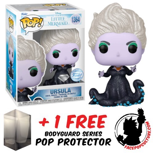 FUNKO POP DISNEY THE LITTLE MERMAID 2023 URSULA DIAMOND GLITTER #1364 EXCLUSIVE - Picture 1 of 1