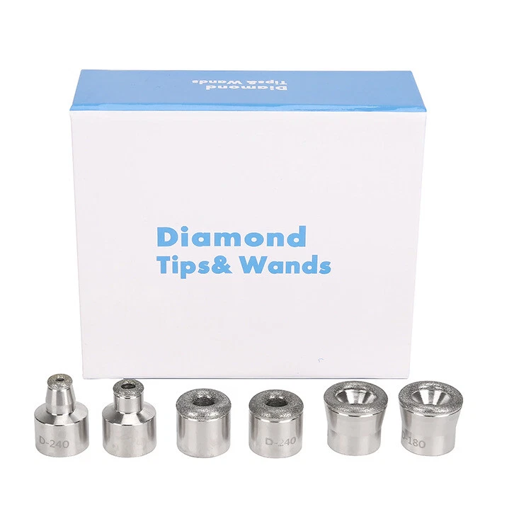 6 puntas de repuesto de diamante de microdermabrasión varitas exfoliantes de microdermabrasión Foto 4 de 4