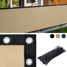 50' Privacy Fence Screen Windscreen Shade Cover Fabric Mesh Garden Tarp Netting