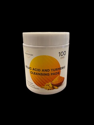 Kojic Acid and Turmeric Cleansing Pads - 100 Pads -NEW-Q