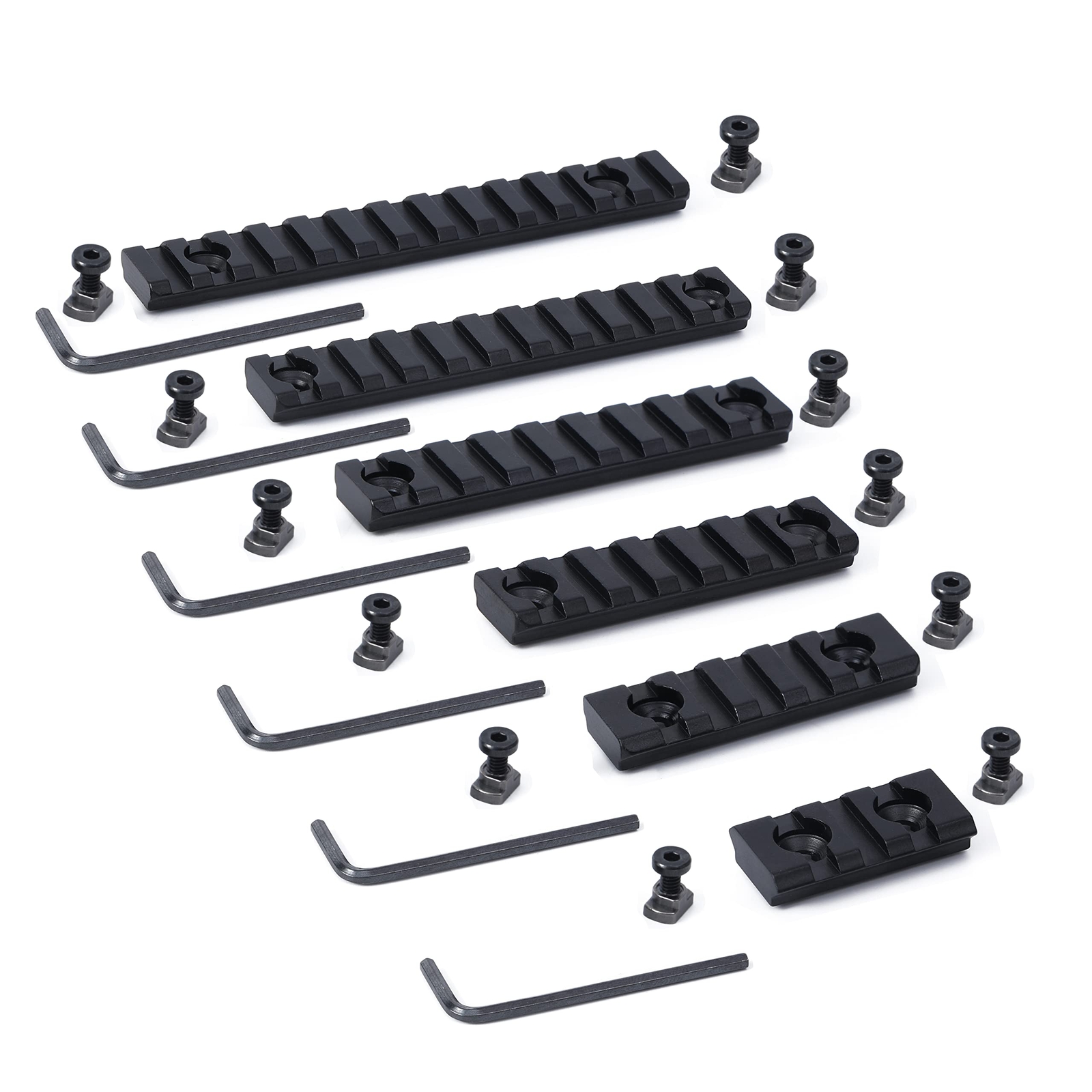 Single Picatinny Rail Section Various Material Types for mlok System (Aluminu...
