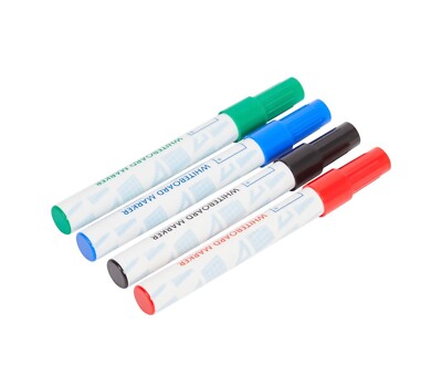 Whiteboard Marker Set aus 4 Rot Grün Schwarz Blau Filzstift Marker NEU & OVP