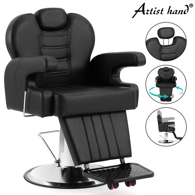 All Purpose Heavy Duty Black Recline Barber Chair Hydraulic Salon