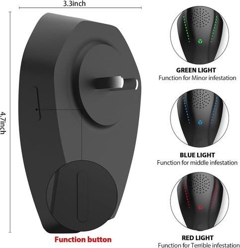 Ultrasonic Pest Repeller, Electronic Pest Repellent Ultrasonic Plug in Indoor Pe - Picture 3 of 6