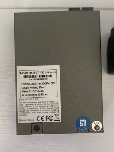 LevelOne FVT-4301 10/100 BASE TX TO SMF SC CONVERTER **Inc VAT & Warranty** - Picture 6 of 6