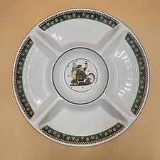 Sakura Sonoma Chip and Dip Sledding Characters 5 Sections 15" Round Relish Tray