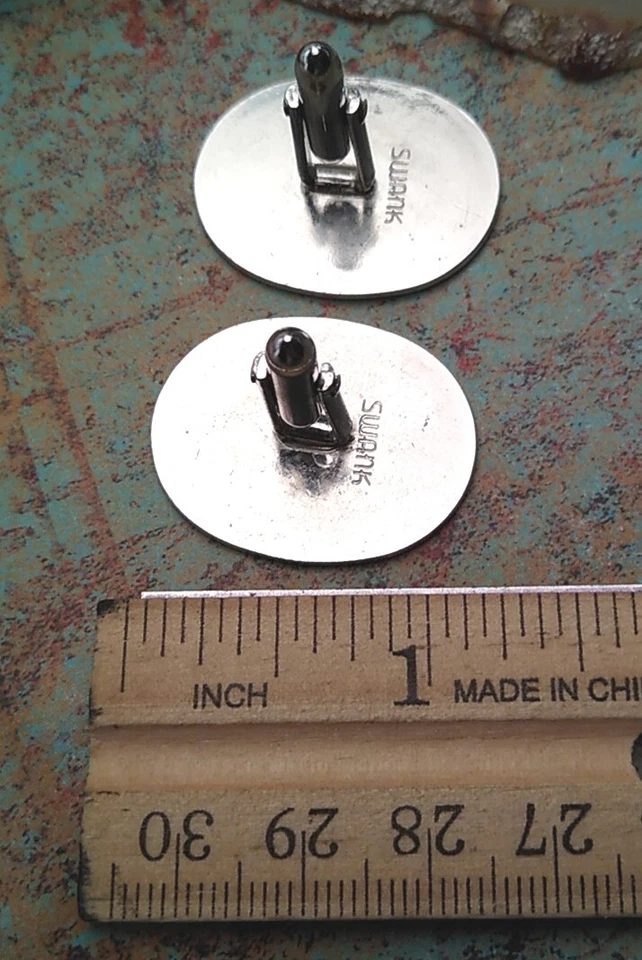 Gemelos SWANK Tono ROSA y Plata MCM Diosa Shiva Bailando, ¡Gran Artículo! Foto 3 de 4