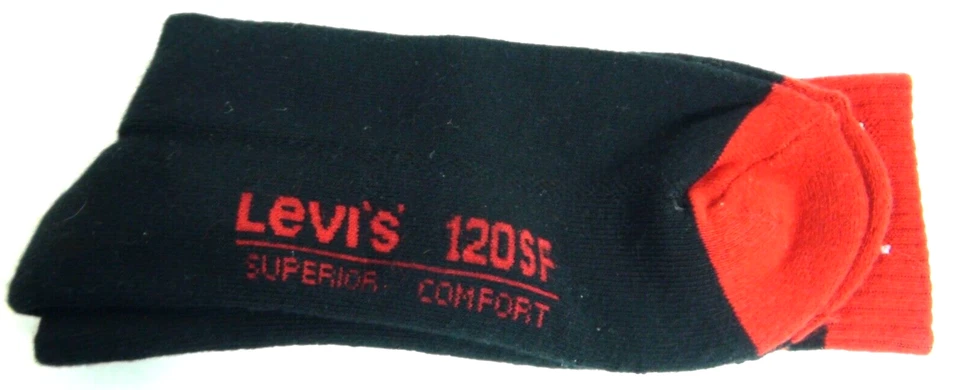 Levi's Superior Comfort Socks SZ 9-11 Crew  120 SF Multicolor Unisex 1 Pair New - Image 3 of 3
