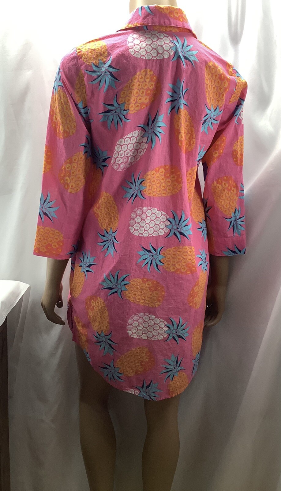 Mud Pie Multicolor Pineapple Print Top Womens Siz… - image 2