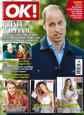UK OK! Magazine Prince William & Princess Kate Anniversary, Josie Gibson 29.4.24