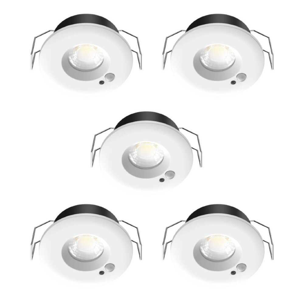 5 x Timeguard FRD1001 LED CCT Fire Rated Downlight IP65 With PIR - 6W