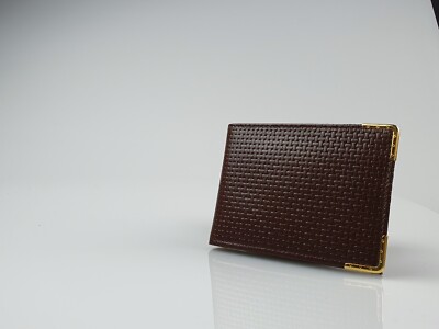 Hardy Amies Brown Leather Bifold Wallet (75mm x 100mm) New in Box - 858