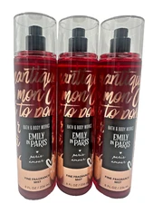 Bath & Body Works LOT 3 Emily In Paris Amour Fragrance Perfume Mist Spray 8 oz
