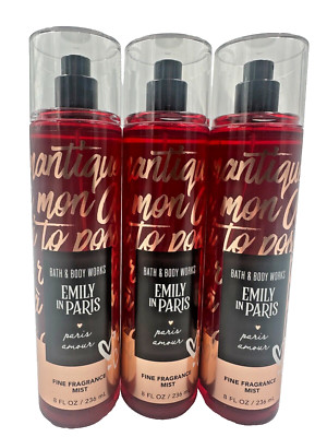 NEW Bath Body Works Lot 3 Emily In Paris Amour Fragrance Perfume Mist Spray 8 oz