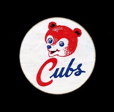 1955 Post Sugar Crisps Baseball Chicago Cubs Sticker Patch Back Directions Rare