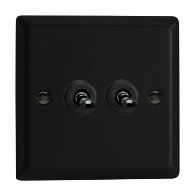 Varilight XYT2.MB Urban Matt Schwarz 2 Gang 10A 1 oder 2 Wege Kipp Lichtschalter
