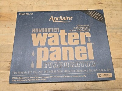 NEW!! OEM APRILAIRE  #12 12 Water Panel Humidifier Filter Evaporator Pad