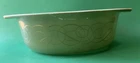 Pyrex 1 1/2 QT Casserole Dish, Promotional Sage Green with Gold Scroll Pattern