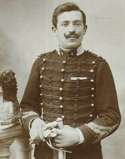 Military CDV Photo French Dragoon Soldier Plumed Helmet Tochon Chambery France