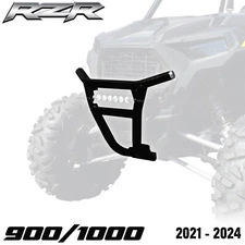 RZR S 900 1000 2021+ Tubular Steel Racing Bumper Heavy Duty USA BLACK Powdercoat