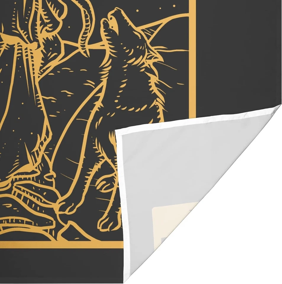 Tapeçaria de cartas de tarô dourada Hecate The Moon Hekate bruxaria decoração para casa (60 x 50) - Imagem 3 de 4