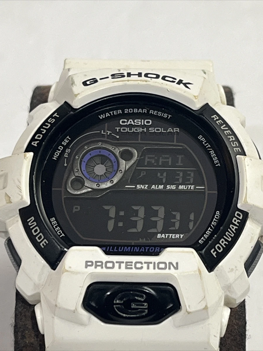 CASIO G Shock Tough Solar Watch White 52mm 3269 GR 8900A New Battery Read eBay