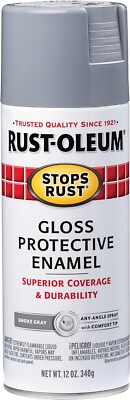  7786830 Stops Rust Spray Paint, 12 Oz, Gloss Smoke Gray