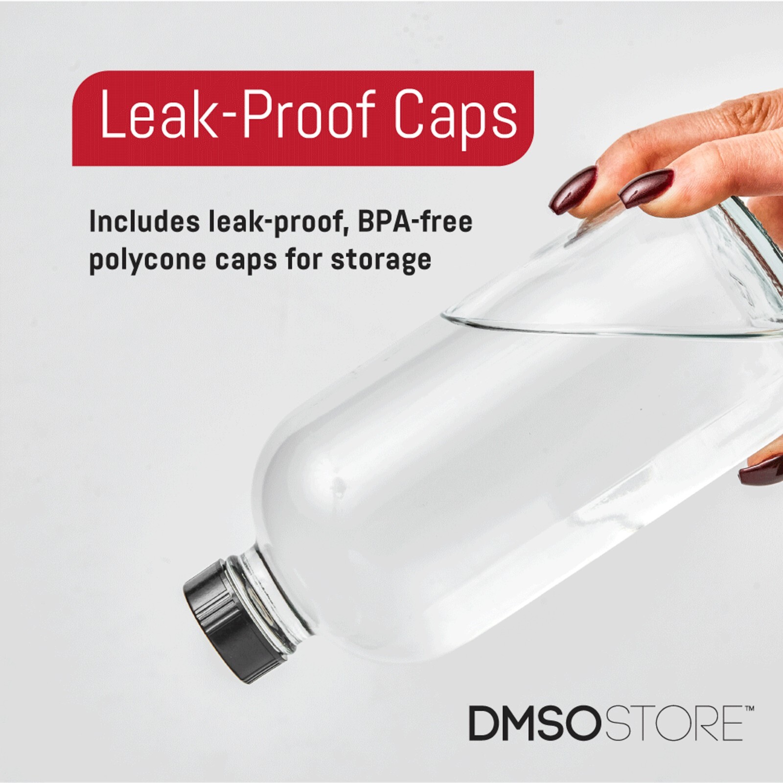 DMSOSTORE Two Glass 16 oz spray bottles | White trigger sprayer