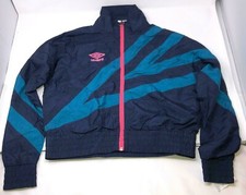 NWT Umbro Long Sleeve Color Block Throwback Zip Windbreaker Girls Medium