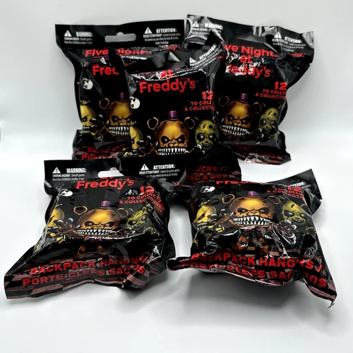🎮 FNAF Series 2 Backpack Hangers - Lot of 5! Collect All Creepy Characters! 🎮 - product listing photo