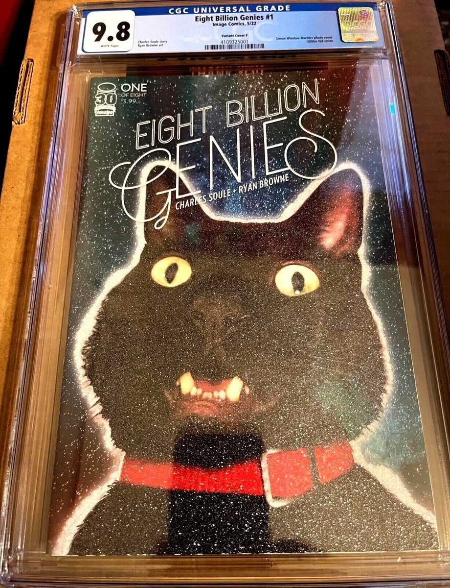 🔥🔥Eight Billion Genies #1 CGC 9.8 Variant Cover F 1:50 Glitter