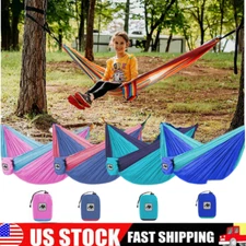 Portable Camping Hammock For Kids Bed Outdoor Hanging Swing Sleeping Garden Gear