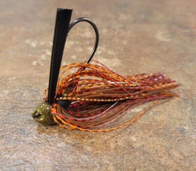 Weedless Bass Jig, 1/2 Ounce, x3, Bama Craw, Custom Brush Jig
