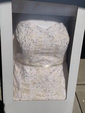 Wedding Dress. 24w Ivory Champaign from David's Bridal~Worn Once in preserve box