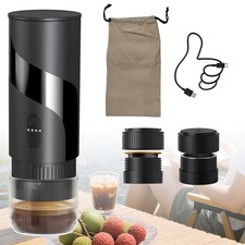 2-in-1 Electric Portable Espresso Coffee Maker Machine for Car & Home & Camping