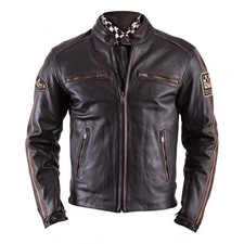 blouson moto cuir homme Helston vintage 