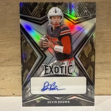 Devin Brown 2023 Leaf Exotic Football Snakeskin Rookie Auto /9 SSP