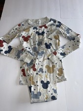 Hanna Andersson Disney 140 10 Mickey Mouse Organic Pajamas 2pc Long Sleeve PJS