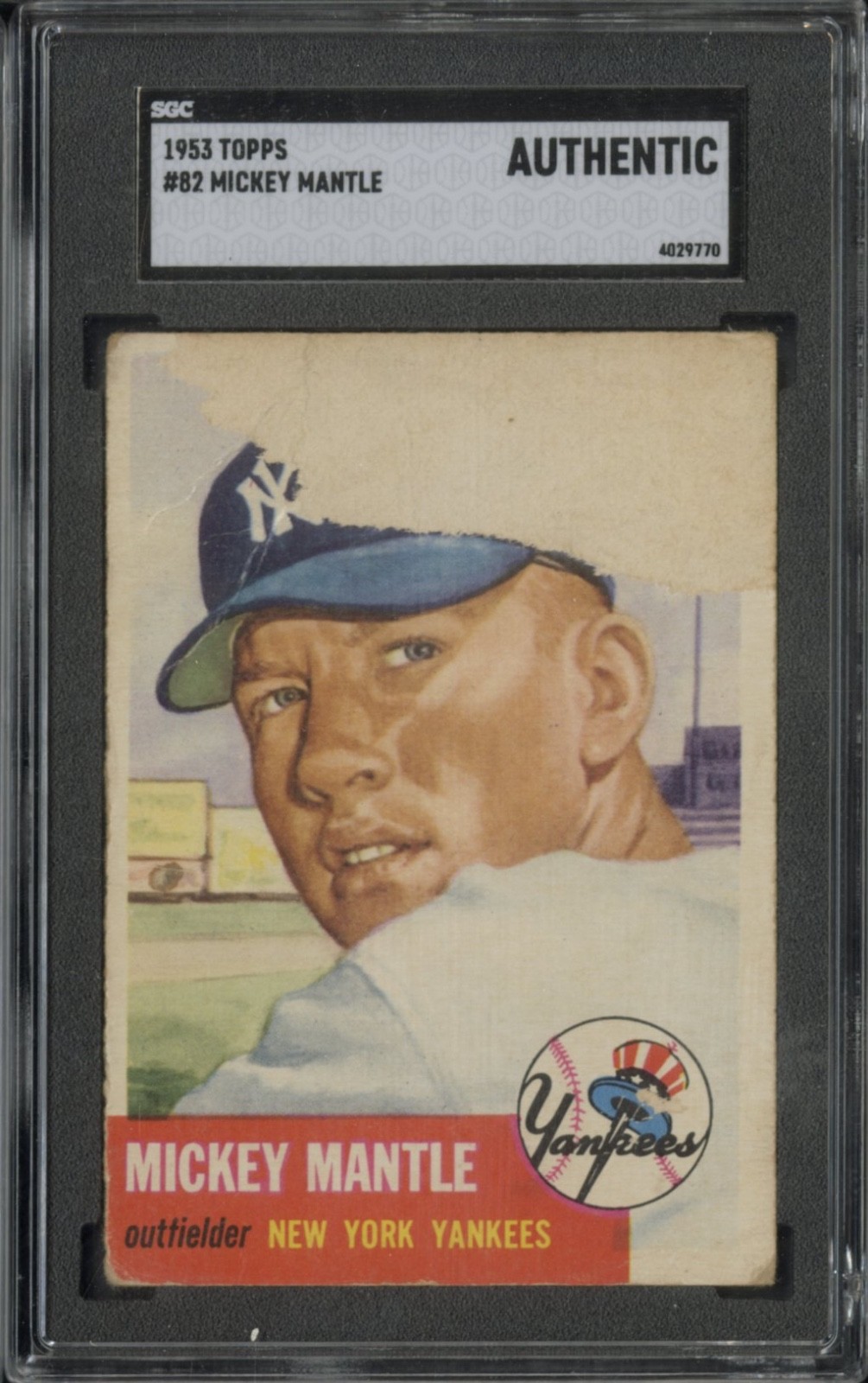 1953 Topps Mickey Mantle #82 SGC Authentic