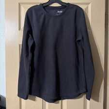 Tek Gear Ultrasoft Fleece Black Womens Crewneck Pullover Sweatshirt Sz L NWOT